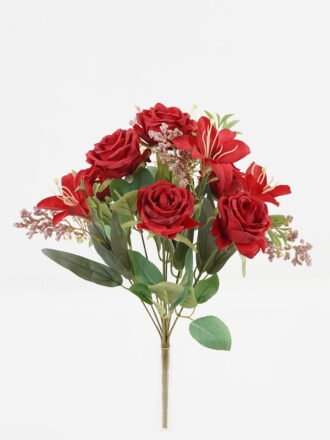 Artificial Flower 20*20*47cm Rose *2 single stem GS-68023004 Single Flowers 3,000+ sqm showroom with thousands of artificial flowers, plants & trees ready for global sourcing.
