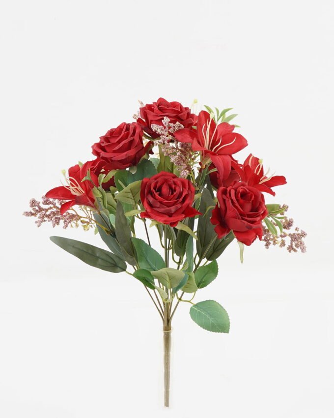 Artificial Flower 28*28*42cm Lily+Rose *10 bush GS-71923004-R1 Single Flowers YeahFlower is one of Chinese leading OEM manufacturers and exporters , supplying the silk flowers, wholesale artificial trees
