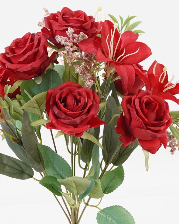 Artificial Flower 28*28*42cm Lily+Rose *10 bush GS-71923004-R1 Single Flowers YeahFlower is one of Chinese leading OEM manufacturers and exporters , supplying the silk flowers, wholesale artificial trees
