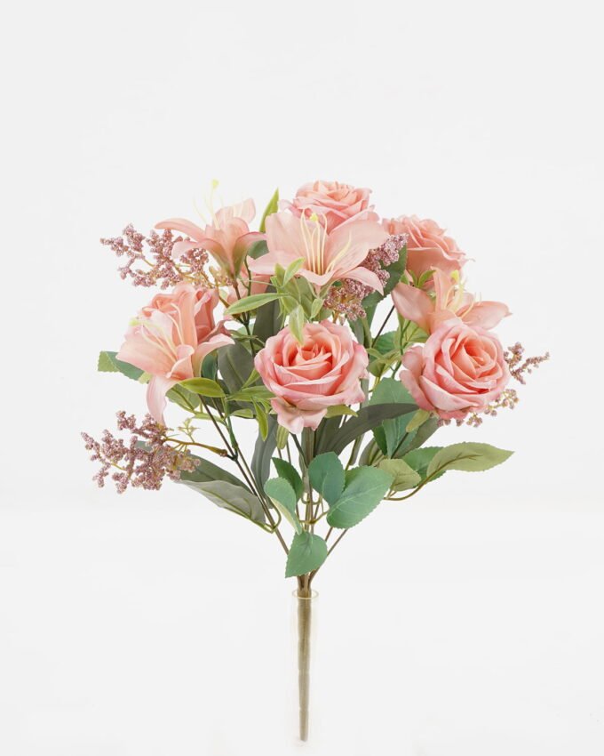 Artificial Flower 28*28*42cm Lily+Rose *10 bush GS-71923004 Single Flowers YeahFlower is one of Chinese leading OEM manufacturers and exporters , supplying the silk flowers, wholesale artificial trees