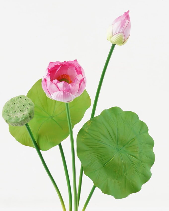 Artificial Flower 30*30*65cm Lotus flower *5 bush GS-12723001 Single Flowers YeahFlower is one of Chinese leading OEM manufacturers and exporters , supplying the silk flowers, wholesale artificial trees