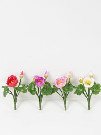 Artificial Flower 30*30*65cm Lotus flower *5 bush GS-12723001 Single Flowers 3,000+ sqm showroom with thousands of artificial flowers, plants & trees ready for global sourcing.