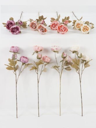 Artificial Flower 20*20*62cm Peony *3 single stem GS-72023008-P1 Single Flowers 3,000+ sqm showroom with thousands of artificial flowers, plants & trees ready for global sourcing.