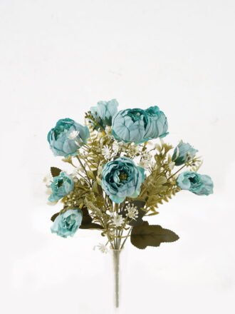 Artificial Flower 20*20*31cm Rose *5 bush GS-69923003-R2 Flowers Bush 3,000+ sqm showroom with thousands of artificial flowers, plants & trees ready for global sourcing.