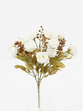 Artificial Flower 20*20*32cm Rose *12 bush GS-71923002 Flowers Bush 3,000+ sqm showroom with thousands of artificial flowers, plants & trees ready for global sourcing.