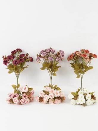 Artificial Flower 20*20*32cm Rose *12 bush GS-71923002-W1 Flowers Bush 3,000+ sqm showroom with thousands of artificial flowers, plants & trees ready for global sourcing.