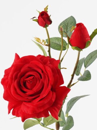 Artificial Flower 16*16*65cm Rose *3 single stem GS-39623004 Single Flowers 3,000+ sqm showroom with thousands of artificial flowers, plants & trees ready for global sourcing.