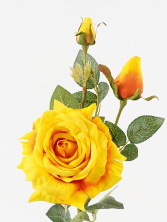 Artificial Flower 16*16*65cm Rose *3 single stem GS-39623004-R1 Single Flowers 3,000+ sqm showroom with thousands of artificial flowers, plants & trees ready for global sourcing.