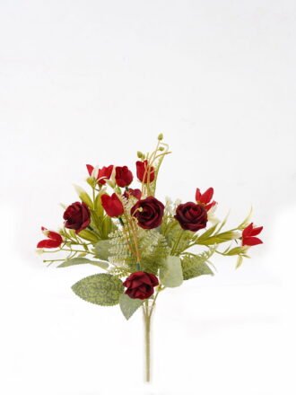 Artificial Flower 20*20*31cm Rose *5 bush GS-69923003-P1 Flowers Bush 3,000+ sqm showroom with thousands of artificial flowers, plants & trees ready for global sourcing.