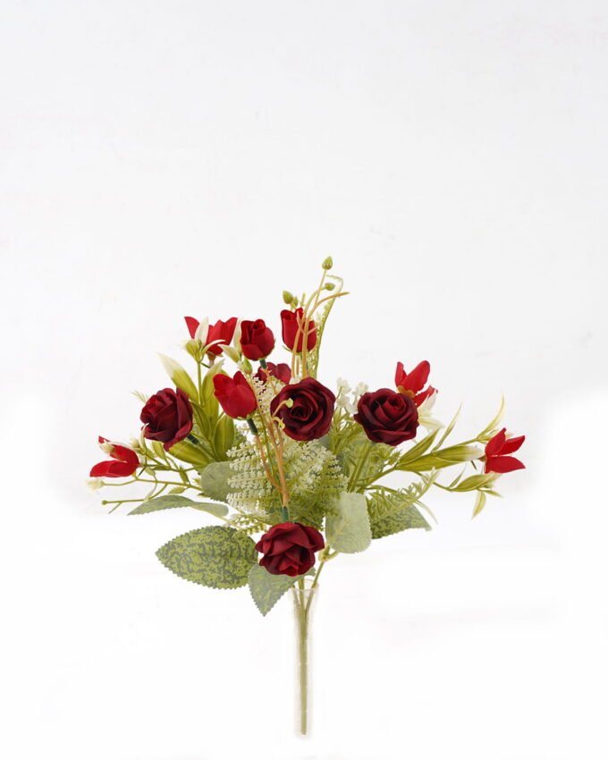 Artificial Flower 20*20*31cm Rose *5 bush GS-69923003-R1 Flowers Bush YeahFlower is one of Chinese leading OEM manufacturers and exporters , supplying the silk flowers, wholesale artificial trees