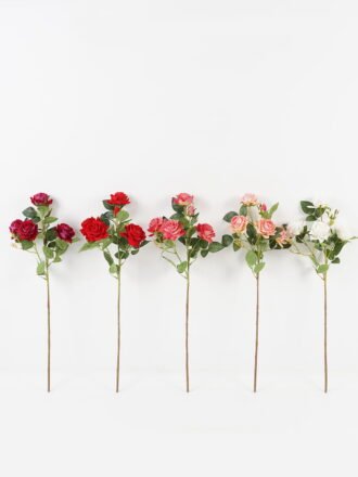 Artificial Flower 19*19*64cm Rose *5 single stem GS-39623003-P1 Single Flowers 3,000+ sqm showroom with thousands of artificial flowers, plants & trees ready for global sourcing.