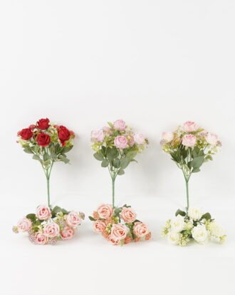 Artificial Flower 19*19*29cm Rose *6 bush GS-71923011 Flowers Bush YeahFlower is one of Chinese leading OEM manufacturers and exporters , supplying the silk flowers, wholesale artificial trees
