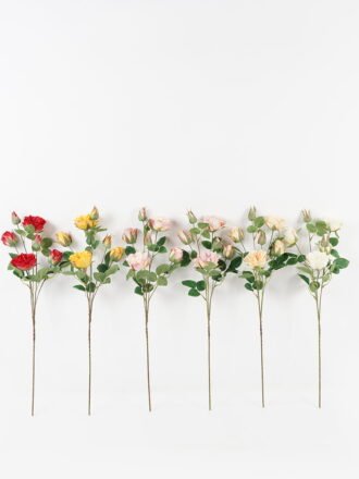 Artificial Flower 16*16*74cm Rose *6 single stem GS-48723012-R1 Single Flowers 3,000+ sqm showroom with thousands of artificial flowers, plants & trees ready for global sourcing.