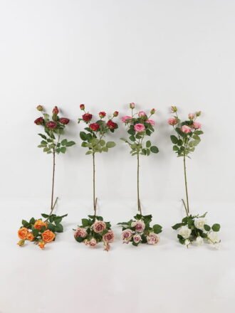 Artificial Flower 23*23*64cm Rose *6 single stem GS-62423001-K2 Single Flowers 3,000+ sqm showroom with thousands of artificial flowers, plants & trees ready for global sourcing.