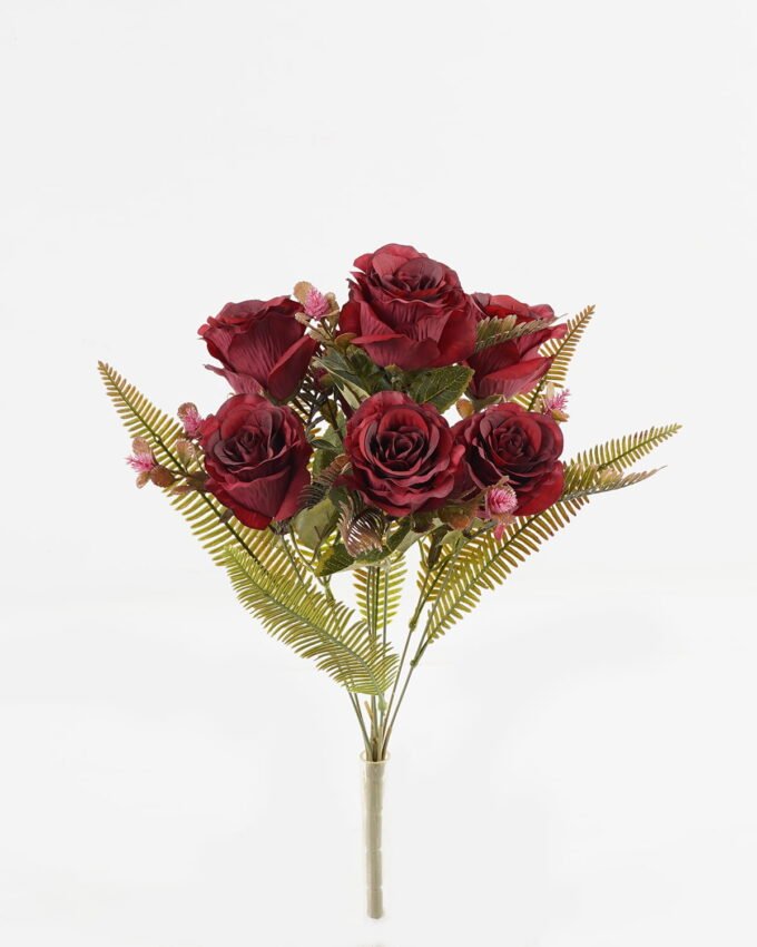 Artificial Flower 26*26*46cm  Rose *7 bush GS-36623032-K1 Flowers Bush 3,000+ sqm showroom with thousands of artificial flowers, plants & trees ready for global sourcing.