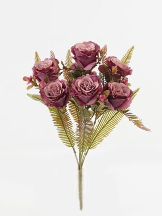 Artificial Flower 26*26*46cm  Rose *7 bush GS-36623032-K1 Flowers Bush 3,000+ sqm showroom with thousands of artificial flowers, plants & trees ready for global sourcing.