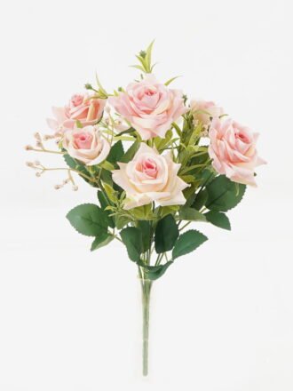Artificial Flower 20*20*34cm Rose *7 bush GS-71923008 Flowers Bush 3,000+ sqm showroom with thousands of artificial flowers, plants & trees ready for global sourcing.