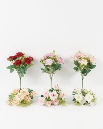 Artificial Flower 20*20*34cm Rose *7 bush GS-71923008 Flowers Bush YeahFlower is one of Chinese leading OEM manufacturers and exporters , supplying the silk flowers, wholesale artificial trees