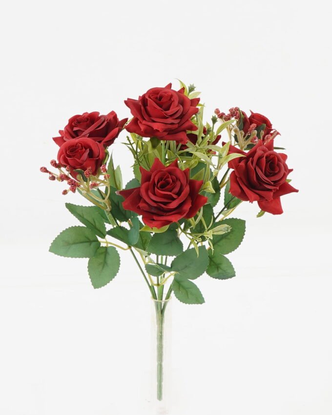 Artificial Flower Rose 7 bush GS-71923008_4 Artificial Flower 20*20*34cm Rose *7 bush GS-71923008 Flowers Bush YeahFlower is one of Chinese leading OEM manufacturers and exporters , supplying the silk flowers, wholesale artificial trees