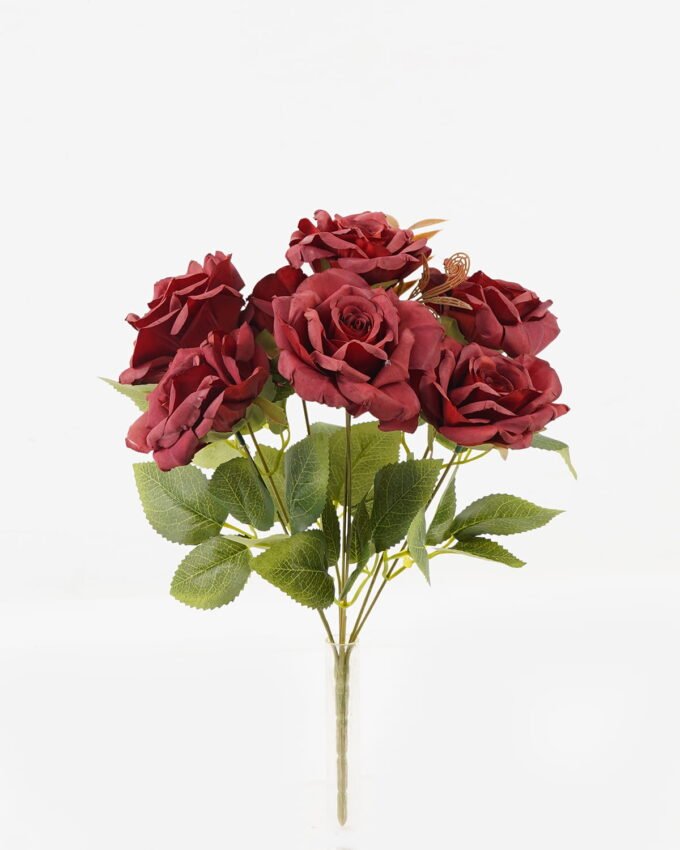 Artificial Flower Rose 7 bush GS-72223002_5 Artificial Flower 24*24*35cm Rose *7 bush GS-72223002 Flowers Bush YeahFlower is one of Chinese leading OEM manufacturers and exporters , supplying the silk flowers, wholesale artificial trees