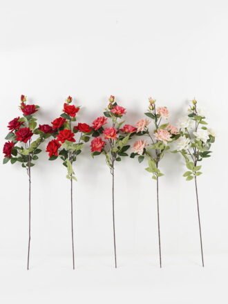 Artificial Flower 24*24*94cm Rose *7 single stem GS-39623002-R1 Single Flowers 3,000+ sqm showroom with thousands of artificial flowers, plants & trees ready for global sourcing.