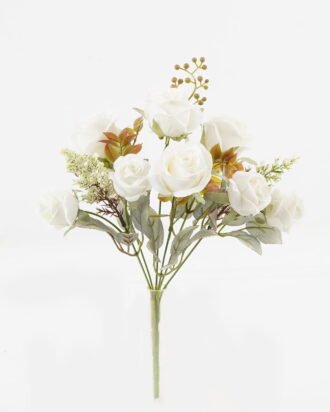 Artificial Flower 18*18*30cm Rose *8 bush GS-71923005-W1 Flowers Bush YeahFlower is one of Chinese leading OEM manufacturers and exporters , supplying the silk flowers, wholesale artificial trees