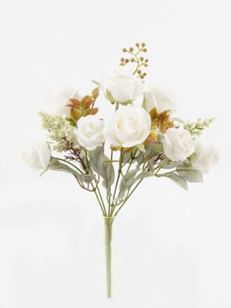 Artificial Flower 18*18*30cm Rose *8 bush GS-71923005 Flowers Bush 3,000+ sqm showroom with thousands of artificial flowers, plants & trees ready for global sourcing.