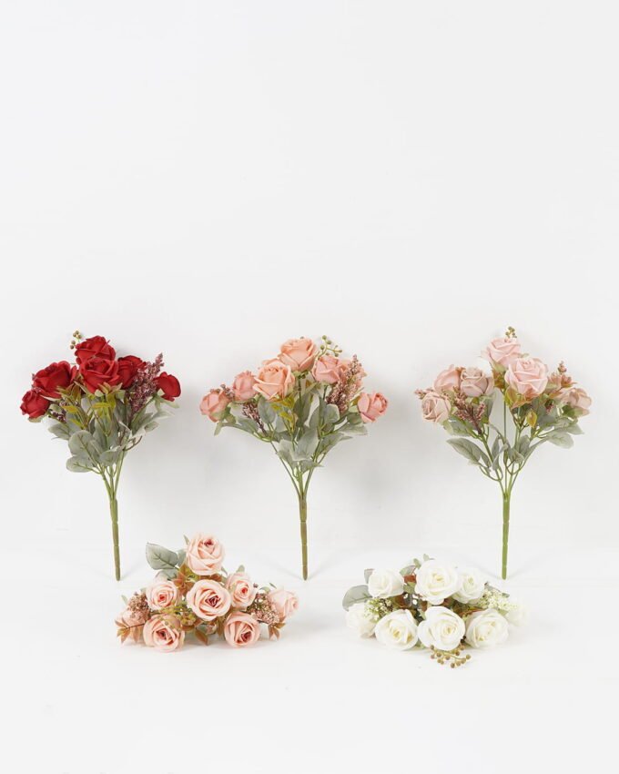 Artificial Flower 18*18*30cm Rose *8 bush GS-71923005 Flowers Bush YeahFlower is one of Chinese leading OEM manufacturers and exporters , supplying the silk flowers, wholesale artificial trees