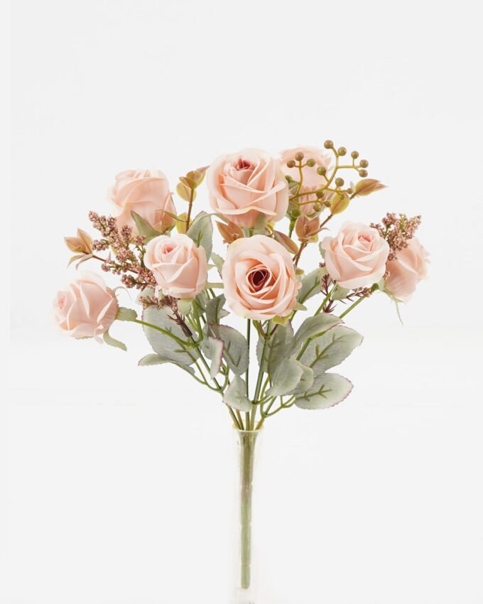 Artificial Flower 18*18*30cm Rose *8 bush GS-71923005 Flowers Bush YeahFlower is one of Chinese leading OEM manufacturers and exporters , supplying the silk flowers, wholesale artificial trees