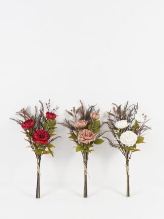 Artificial Flower 20*20*53cm Rose+Grass *6 bundle GS-16823053-R1 Bouquet 3,000+ sqm showroom with thousands of artificial flowers, plants & trees ready for global sourcing.
