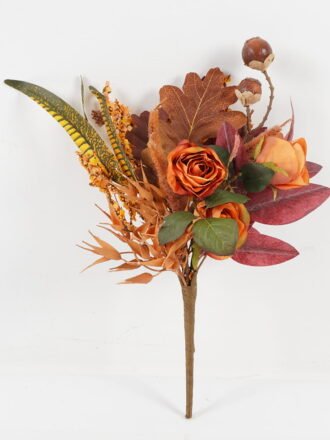 Artificial Flower 20*20*34cm Rose *7 bush GS-71923008-R2 Flowers Bush 3,000+ sqm showroom with thousands of artificial flowers, plants & trees ready for global sourcing.