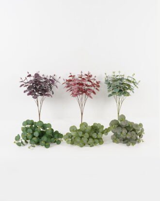Artificial Plant 30*30*50cm Eucalyptus  *12 bush/96 lvs GS-60423001 Leaves&Sprays&Foliages YeahFlower is one of Chinese leading OEM manufacturers and exporters , supplying the silk flowers, wholesale artificial trees
