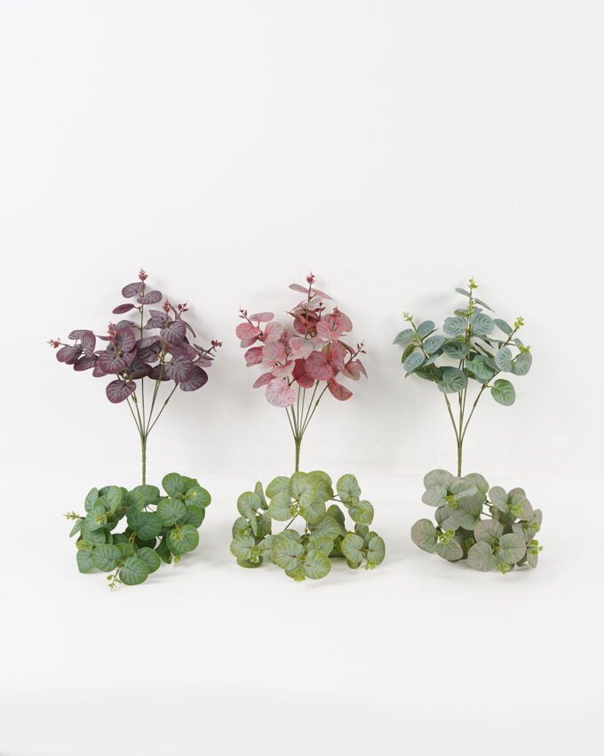 Artificial Plant 20*20*36cm Eucalyptus *7 bush/42 lvs GS-60423002 Leaves&Sprays&Foliages YeahFlower is one of Chinese leading OEM manufacturers and exporters , supplying the silk flowers, wholesale artificial trees