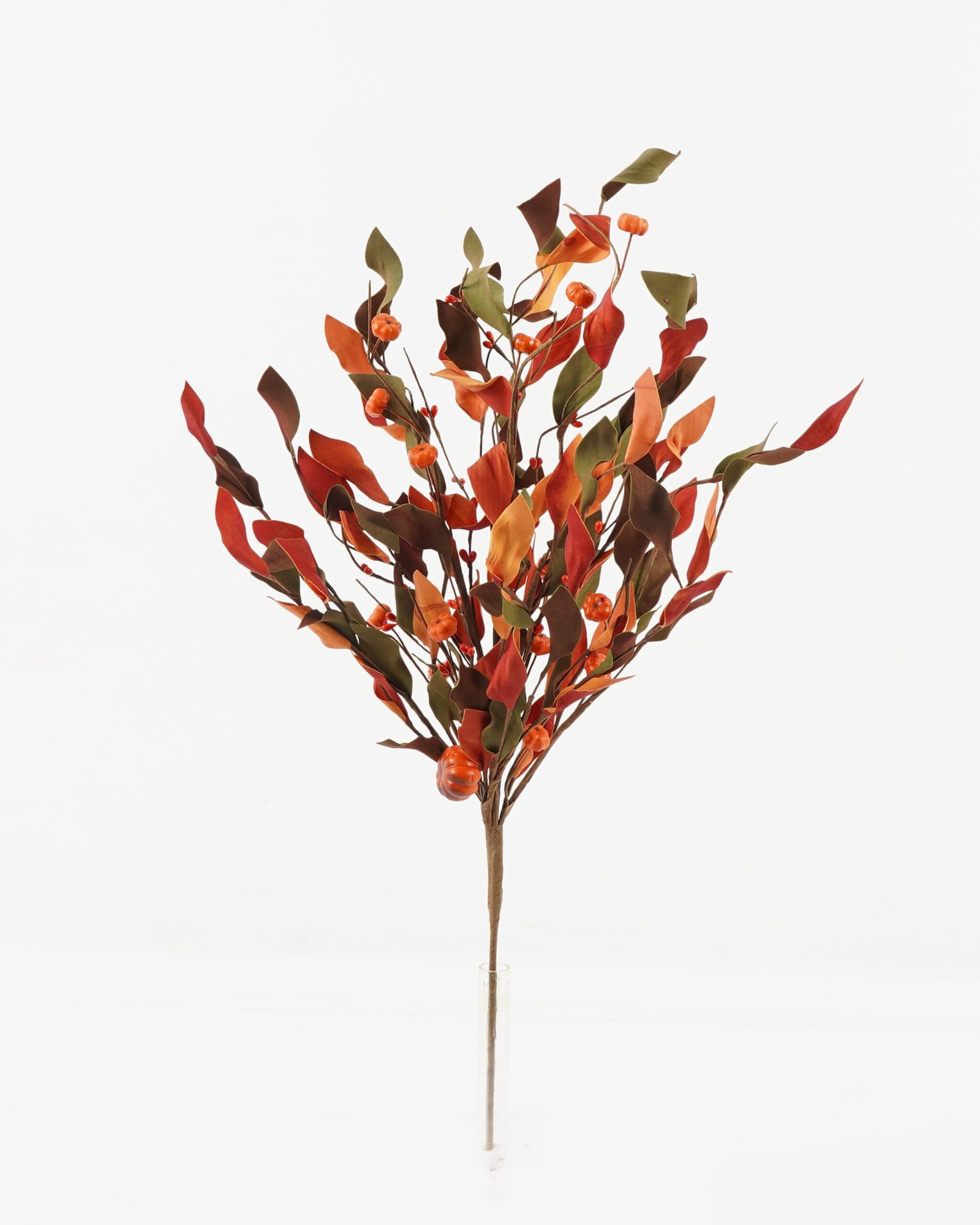 Artificial leaves 28*28*60cm Pumpkin *4 bush GS-71423006 Leaves&Sprays&Foliages YeahFlower is one of Chinese leading OEM manufacturers and exporters , supplying the silk flowers, wholesale artificial trees