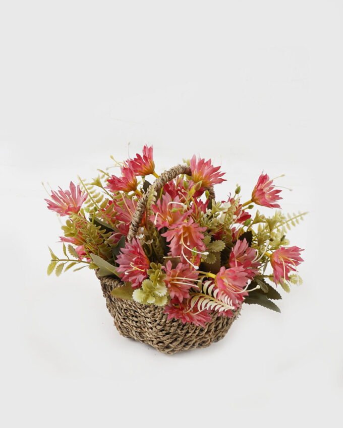 Artificial Flower 26-18*19cm Wild flower in basket GS-03323160-R2 2024Jan YeahFlower is one of Chinese leading OEM manufacturers and exporters , supplying the silk flowers, wholesale artificial trees