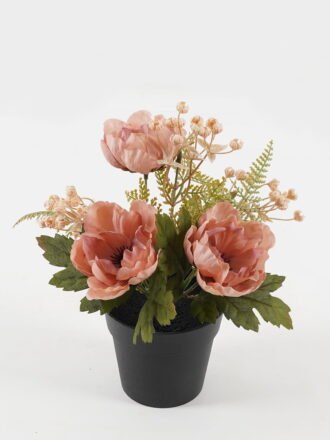 Artificial Flower 21*21*25cm Anemone in PP pot GS-03323144 Potted Flowers&Plants 3,000+ sqm showroom with thousands of artificial flowers, plants & trees ready for global sourcing.
