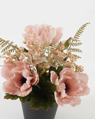 Artificial Flower 21*21*25cm Anemone in PP pot GS-03323144 2024Jan YeahFlower is one of Chinese leading OEM manufacturers and exporters , supplying the silk flowers, wholesale artificial trees