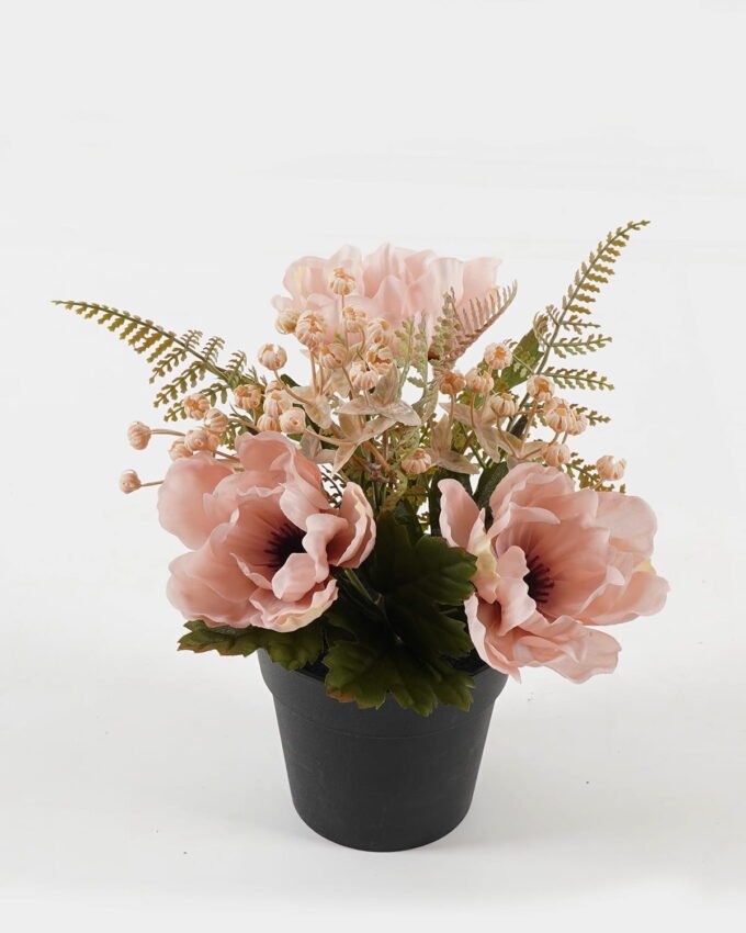 Artificial Flower 21*21*25cm Anemone in PP pot GS-03323144 2024Jan YeahFlower is one of Chinese leading OEM manufacturers and exporters , supplying the silk flowers, wholesale artificial trees
