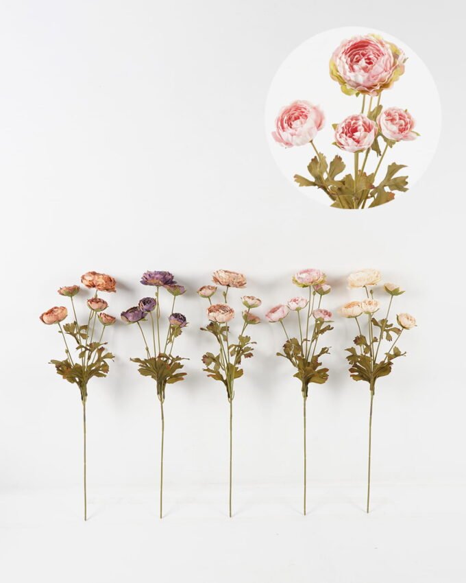 Artificial Flower 13*13*62cm Autumn Ranunculus *5 singel stem GS-58823030 2024Feb YeahFlower is one of Chinese leading OEM manufacturers and exporters , supplying the silk flowers, wholesale artificial trees