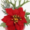 Artificial Flower 8*8*16cm Christmas flower in cemnet pot GS-51723077 2024Feb YeahFlower is one of Chinese leading OEM manufacturers and exporters , supplying the silk flowers, wholesale artificial trees