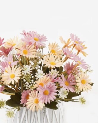 Artificial Flower 21*21*19cm Daisy in Cement pot GS-03323166 2024Jan YeahFlower is one of Chinese leading OEM manufacturers and exporters , supplying the silk flowers, wholesale artificial trees