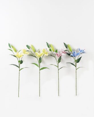 Artificial Flower 29*29*75cm Lily  *3 single stem/8 lvs GS-64923028 2024Jan YeahFlower is one of Chinese leading OEM manufacturers and exporters , supplying the silk flowers, wholesale artificial trees