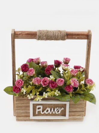 Artificial Flower 19*7.5*23.5cm Mini Rose in MDF pot GS-03323148 Potted Flowers&Plants 3,000+ sqm showroom with thousands of artificial flowers, plants & trees ready for global sourcing.