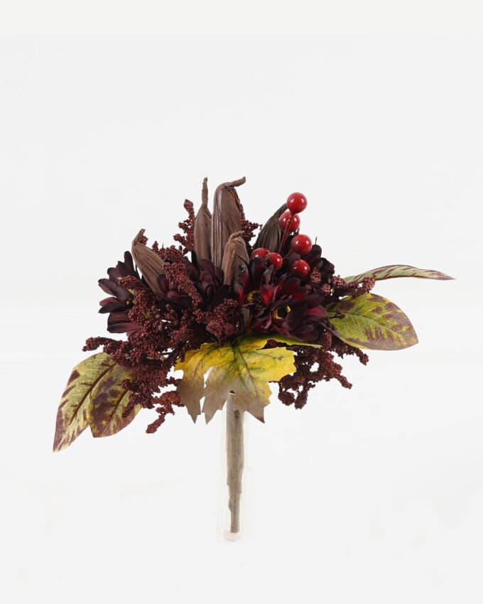 Artificial Flower 24*24*27cm Okra chrysanthemum bush GS-27923064-K1 Flowers Bush 3,000+ sqm showroom with thousands of artificial flowers, plants & trees ready for global sourcing.