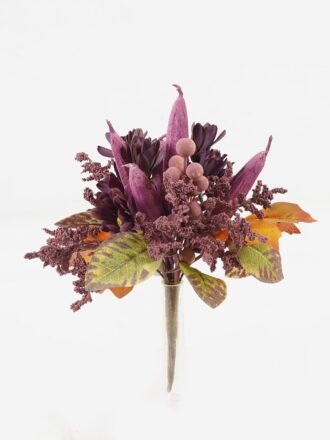 Artificial Flower 24*24*27cm Okra chrysanthemum bush GS-27923064-W1 Flowers Bush 3,000+ sqm showroom with thousands of artificial flowers, plants & trees ready for global sourcing.