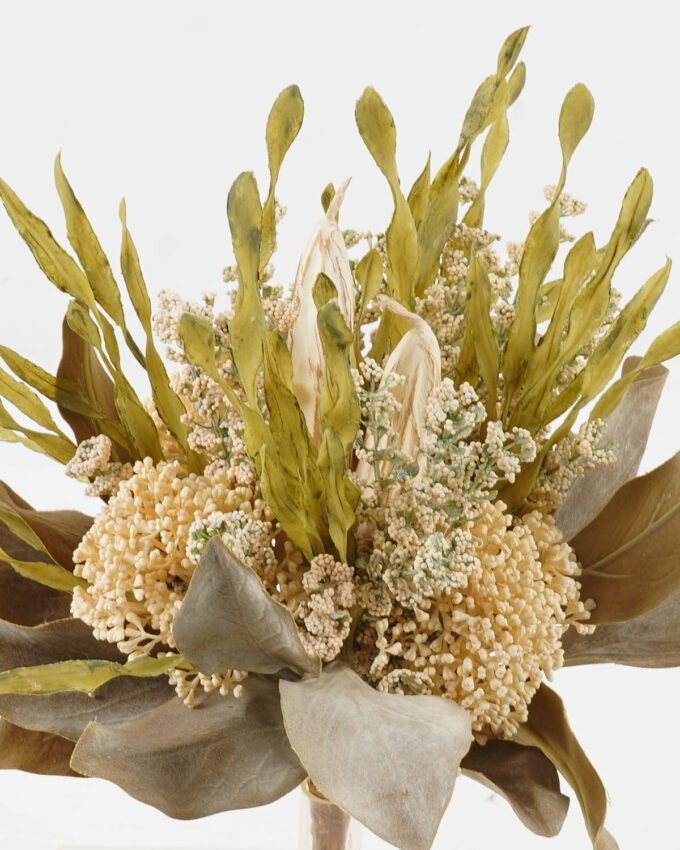 Artificial Flower 25*25*34cm Okra kelp bush GS-27923063-W1 Flowers Bush 3,000+ sqm showroom with thousands of artificial flowers, plants & trees ready for global sourcing.