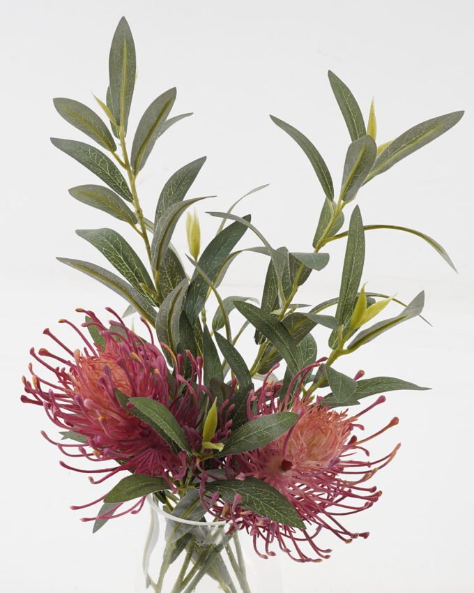 Artificial Flower 24*24*40cm Olive Leaf+Mum *4 in Glass ware GS-52723011 2024Feb YeahFlower is one of Chinese leading OEM manufacturers and exporters , supplying the silk flowers, wholesale artificial trees