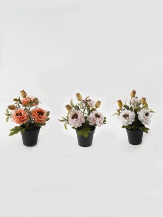 Artificial Flower 20*20*27cm Peony in PP pot GS-03323143-P2 Potted Flowers&Plants 3,000+ sqm showroom with thousands of artificial flowers, plants & trees ready for global sourcing.