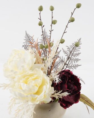 Artificial Flower 30*30*46cm Peony in cemnet pot GS-52723008 2024Feb YeahFlower is one of Chinese leading OEM manufacturers and exporters , supplying the silk flowers, wholesale artificial trees