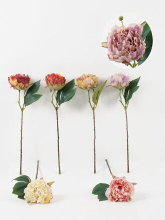 Artificial Flower 28*28*54cm Peony *3 single stem GS-48723034 Single Flowers 3,000+ sqm showroom with thousands of artificial flowers, plants & trees ready for global sourcing.